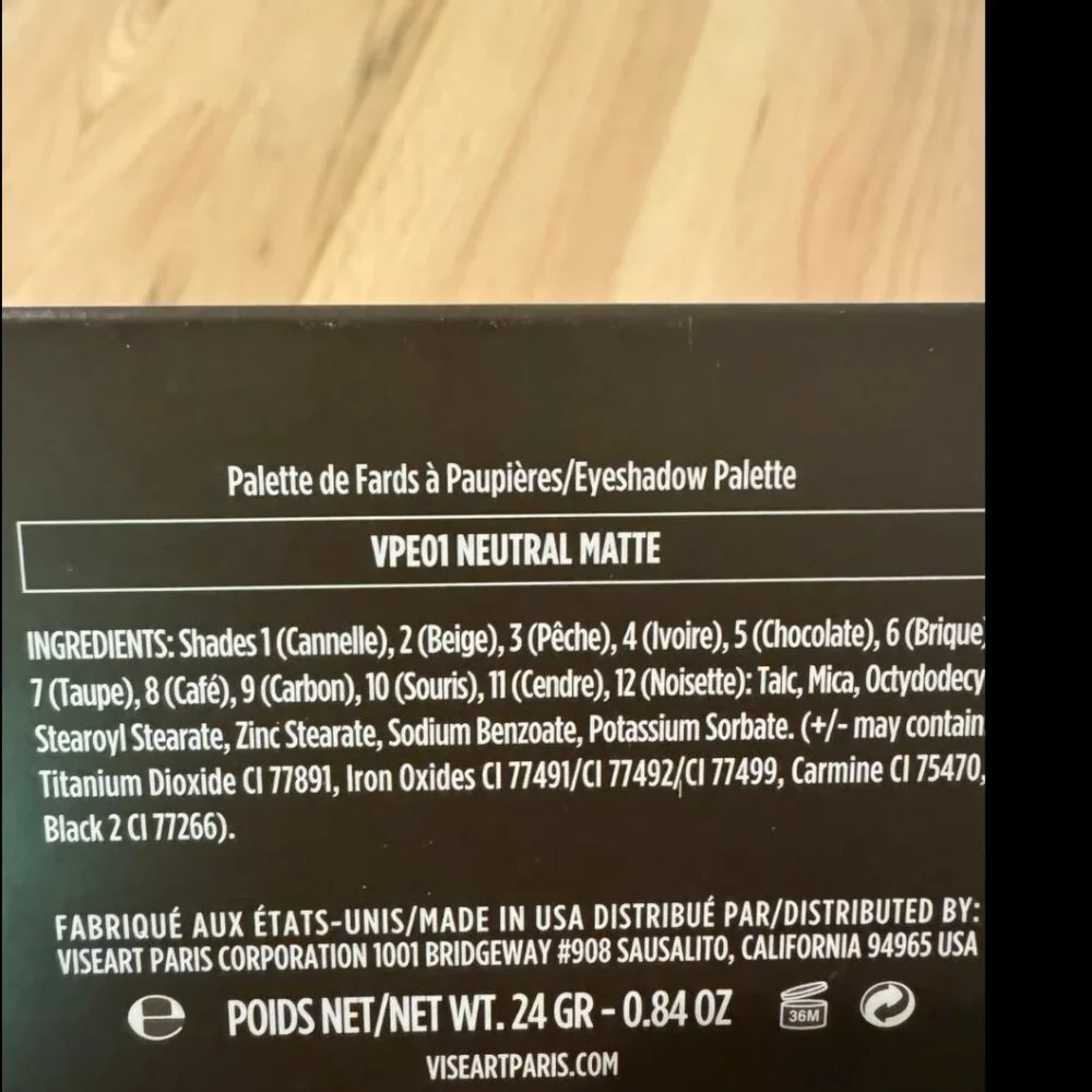 Viseart Neutral Matte (01) Eyeshadow Palette